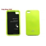 Husa Mercury Jelly Apple iPhone 4/4S Lime Blister, Silicon