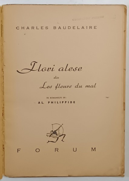 FLORI ALESE DIN LES FLEURS DU MAL de CHARLES BAUDELAIRE