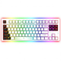 Tastatura Gaming Mecanica AQIRYS Aludra TKL White, USB, iluminare RGB (Alb)