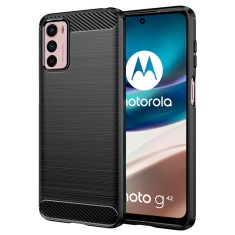 Husa Motorola Moto G42 Techsuit Carbon Silicone, negru