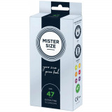 Prezervative MISTER SIZE 47mm, 10 bucati, Latex natural, Ultra-subtire 0.05mm, Lubrifiate, Sigure, Confortabile