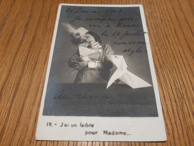 FETITA COSTUMATA - CP Ilustrata Circulata din 21 Iunie 1904, Timbru 10 Bani. foto