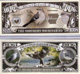 !!! SUA = FANTASY NOTE (TJ6) = ARKANSAS , THE NORTHERN MOCKINGBIRD - 2016 - UNC