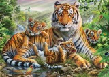 Puzzle 1000 piese - Tiger and Cubs | Schmidt
