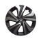 Set 4 capace roti, negru cu argintiu 14&Prime; OMC