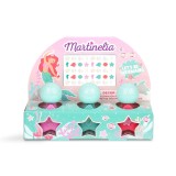 Set decor unghii pentru copii Martinelia Let's Be Mermaids cu 3 lacuri