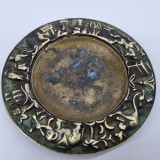 Scrumiera bronz veche, vintage - 431 grame