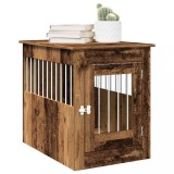 VidaXL Mobilier ladă pentru c&acirc;ini Lemn vechi 55x80x68cm Lemn prelucrat