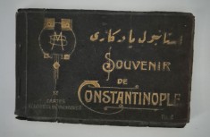 Carte veche Album fotografie Souvenir de Constantinople 12 carti postale