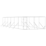 Cumpara ieftin Padoc de exterior pentru caini argintiu 4x12x2m otel galvanizat