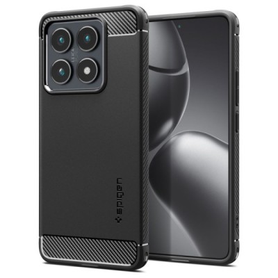 Husa pentru Xiaomi 14T Pro - Spigen Rugged Armor - Black foto