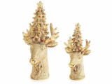 Cumpara ieftin Set 2 figurine Ren polirasina aurie 13x11.5x26 cm