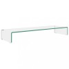 VidaXL Stand TV/Suport monitor, sticlă transparentă, 100x30x13 cm