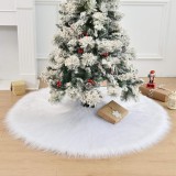 Covor pentru bradul de Craciun White Haipai, diametru 78 cm, blana cu o grosime 2.5-3 cm, alb, Flippy