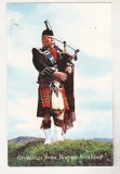 Bnk cp Carte postala promotionala - Scotia - Cimpoier, Necirculata, Regatul Unit, Printata