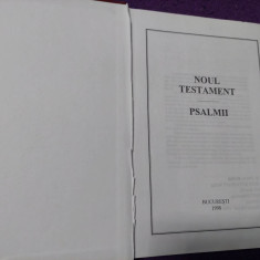 NOUL TESTAMENT-PSALMII,Bucuresti 1998,coperti cartonate