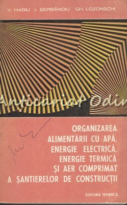 Organizarea Alimentarii Cu Apa, Energie Electrica, Energie Termica - V. Hagiu foto