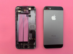Carcasa completa Apple iPhone 5S rama mijloc corp capac spate capac baterie NOUA foto