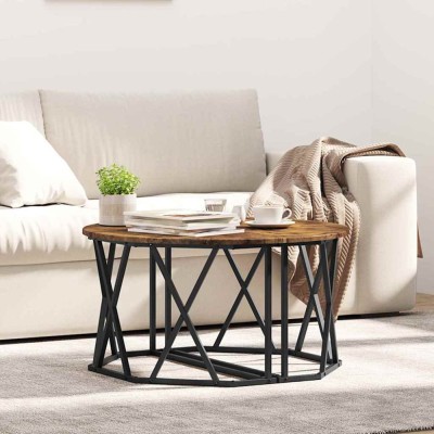 vidaXL Masă de cafea Stejar afumat 80 x 80 x 42 cm 868251 foto