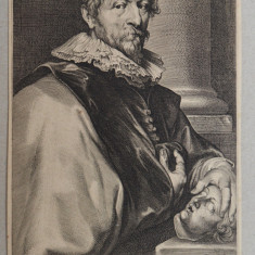 Anthony van Dick "Portretul lui Hendrik van Balen" gravura 1630-1645