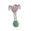 Jucarie Zornaitoare, forma Elefant cu bilute, 21 cm, ATU-087185, Multicolor, Textil, Oem