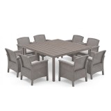 Set de mobilier de grădină Grant 8+1 cappuccino