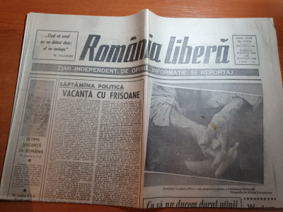 ziarul romania libera 20 august 1990-art.de soria rosca stanescu foto