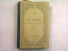 DE FINIBUS BONORUM ET MALORUM - M.T. CICERONIS (CARTE IN LIMBA LATINA) foto