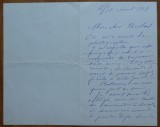 Scrisoare a fiului domnitorului Gheorghe Bibescu al Țarii Rom&acirc;nesti, prințul George Bibescu, participant ca ofiter la Campania din Mexic, 1896