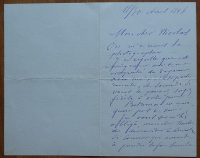 Scrisoare a fiului domnitorului Gheorghe Bibescu al Țarii Rom&amp;acirc;nesti, prințul George Bibescu, participant ca ofiter la Campania din Mexic, 1896 foto