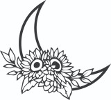 Cumpara ieftin Sticker decorativ, Luna, Negru, 60 cm, 7212ST, Oem