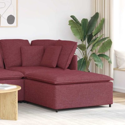 vidaXL Modul taburet modular pentru canapea, roșu vin, 100x100x48 cm foto