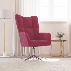 vidaXL Scaun de relaxare, roșu vin, catifea 328122