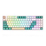 Cumpara ieftin Tastatura gaming mecanica Bluetooth cu si fara fir Redragon Veigar alba iluminare RGB