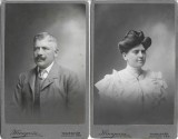 M1314N Iuliu Seiman și soția, studio Hungaria, Timișoara, lot de 2 fotografii