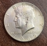 C50 - Moneda foarte veche - America - half dollar - litera D - 1969
