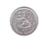 Moneda Finlanda 1 markka 1972, stare foarte buna, curata