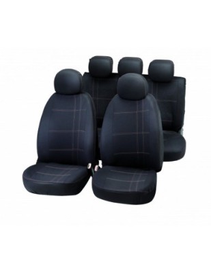 Set Huse Scaun Universale &amp;quot;EMBROIDERY&amp;quot; Negru/Gri Bottari foto