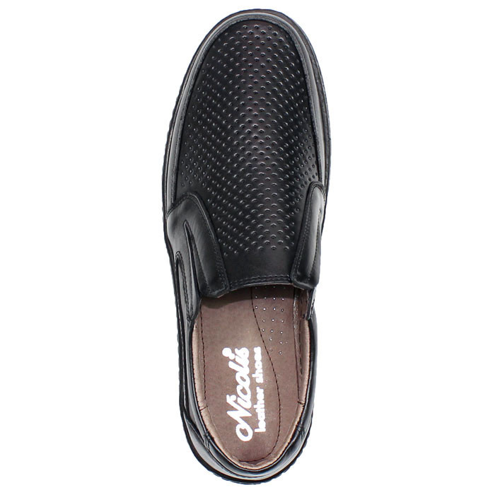 Pantofi casual barbati piele naturala - Nicolis negru - Marimea 42 |  Okazii.ro