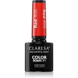 Claresa SoakOff UV/LED Color Rainbow Explosion lac de unghii sub forma de gel culoare RED 406 5 g