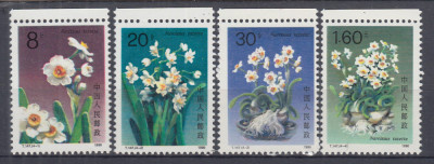 CHINA 1990 FLORA SERIE MNH foto