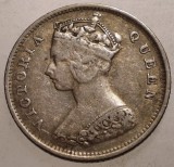 J.285 HONG KONG COLONIE BRITANICA VICTORIA 10 CENTS 1899 ARGINT