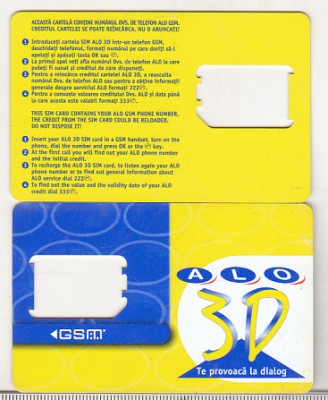 bnk card Romania - Alo Mobil Rom - suport SIM - RO-DIA-ALO-GSM-0004 foto