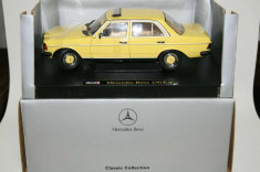 Macheta rara Mercedes Benz W123 1/18 Revell galben foto