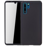 Husa 360 Full Cover Huawei P30 Pro, Policarbonat, Negru, Antishock, Antiamprenta, Antialunecare, Carcasa Fata + Spate