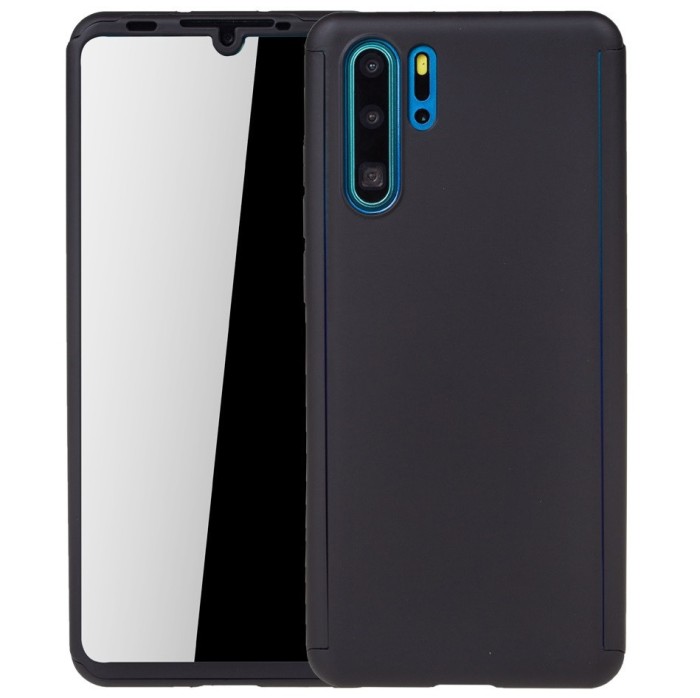 Husa Full Cover 360 (fata + spate) pentru Huawei P30 Pro, Negru