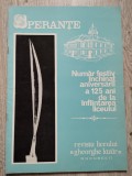 Revista Sperante - Numar festiv Liceul Gheorghe Lazar 125 ani + Program