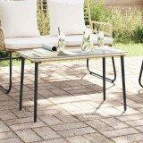 VidaXL Masă de Grădină Natural 80 x 40 x 45 cm Rattan poli