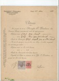 Romania, Fabrica de ape gazoase &quot;Cadrilater&quot;, Chitanta, Fetesti, 1915