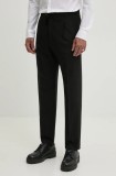 HUGO pantaloni barbati, culoarea negru, drept, 50524906